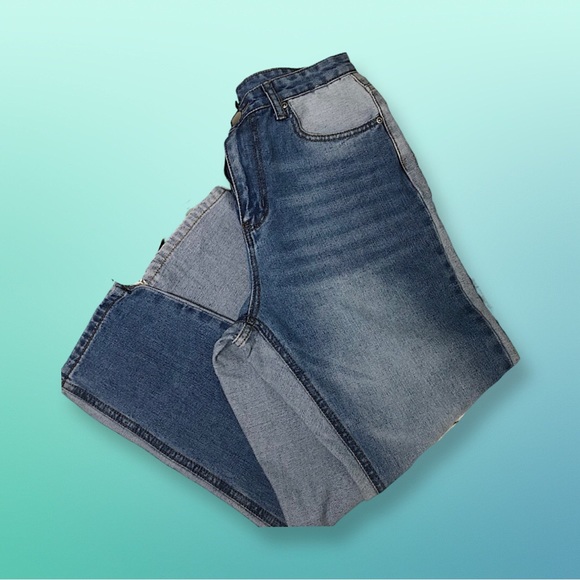 Nasty Gal Jeans Two Tone Trendy jeans - Picture 1 of 4